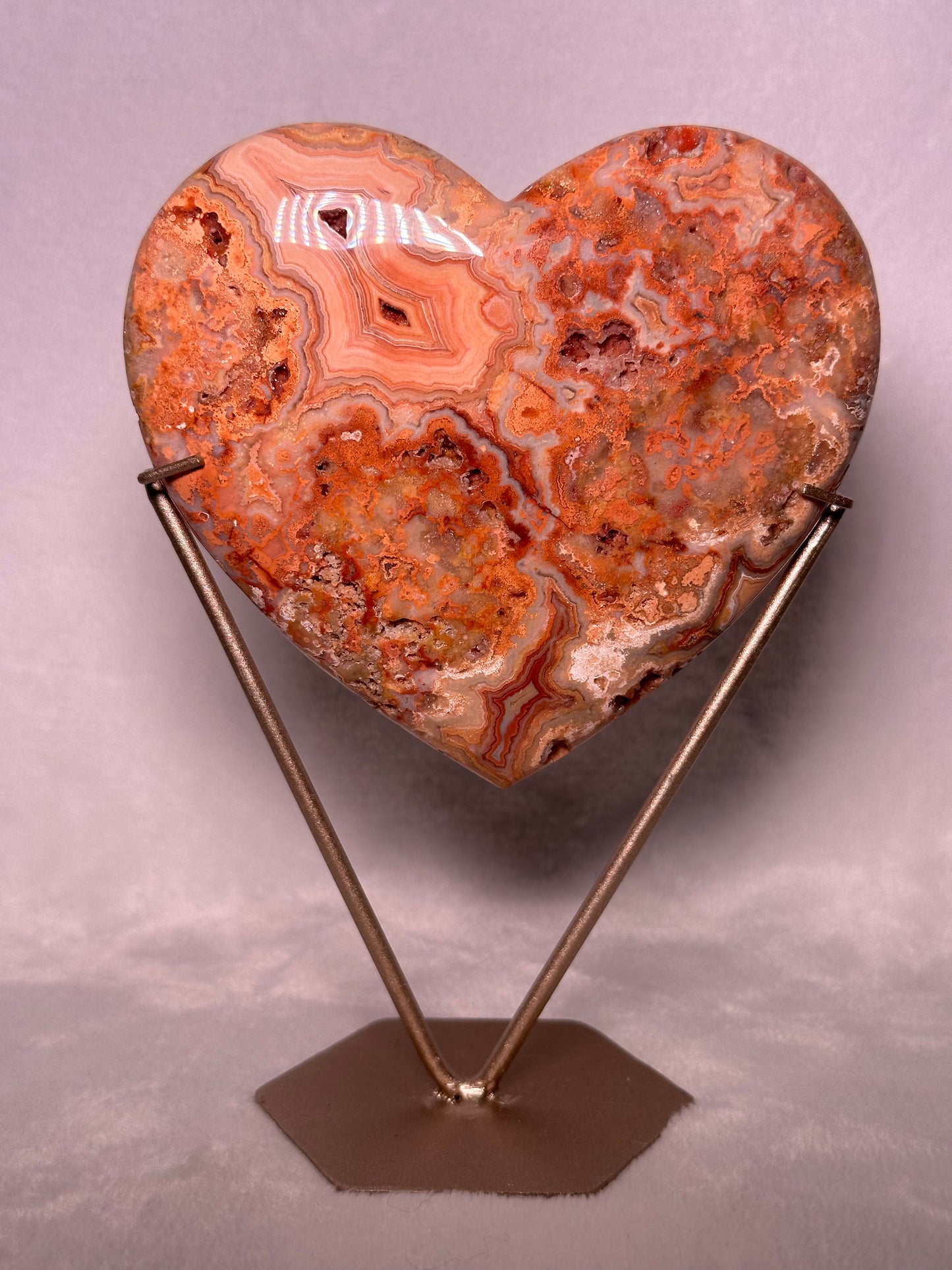 Crazy Lace Agate Heart