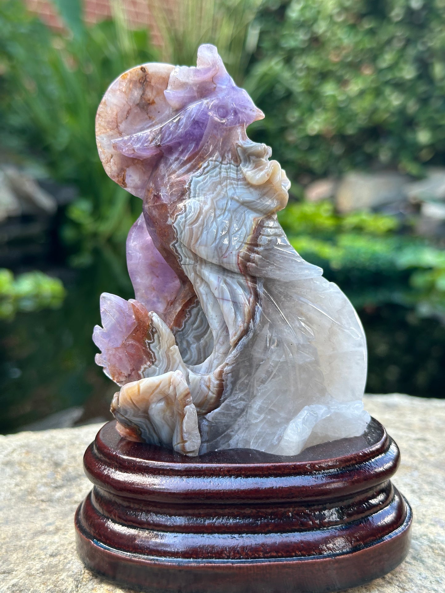 Amethyst Phoenix Carving