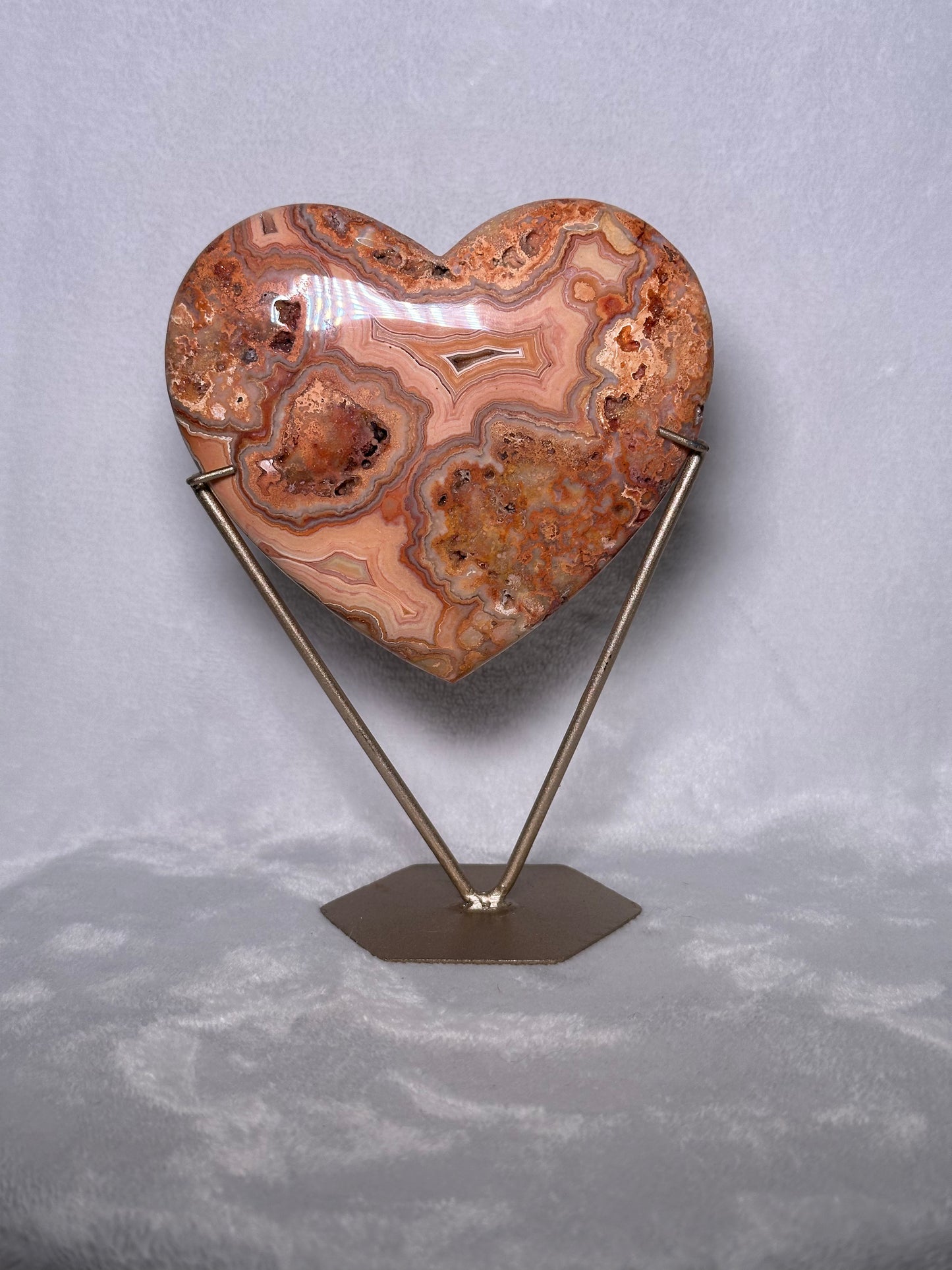 Crazy Lace Agate Heart