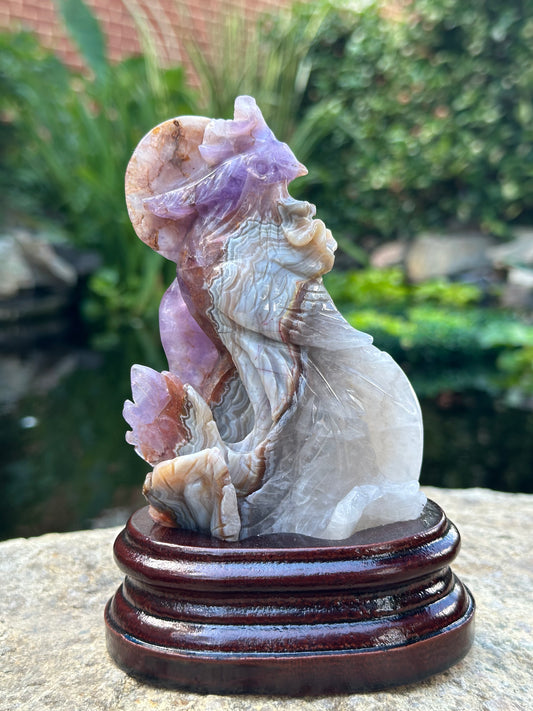 Amethyst Phoenix Carving