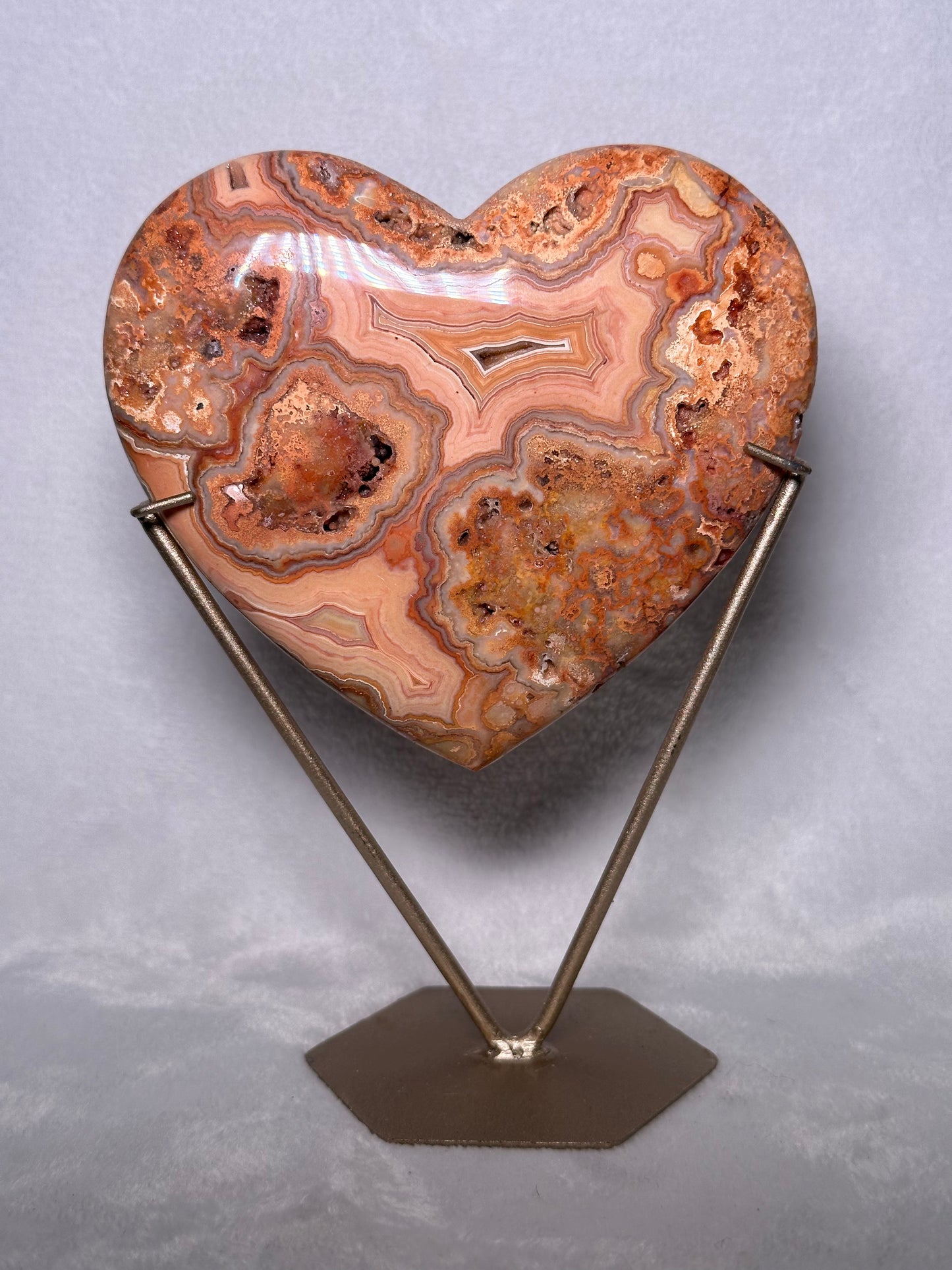 Crazy Lace Agate Heart