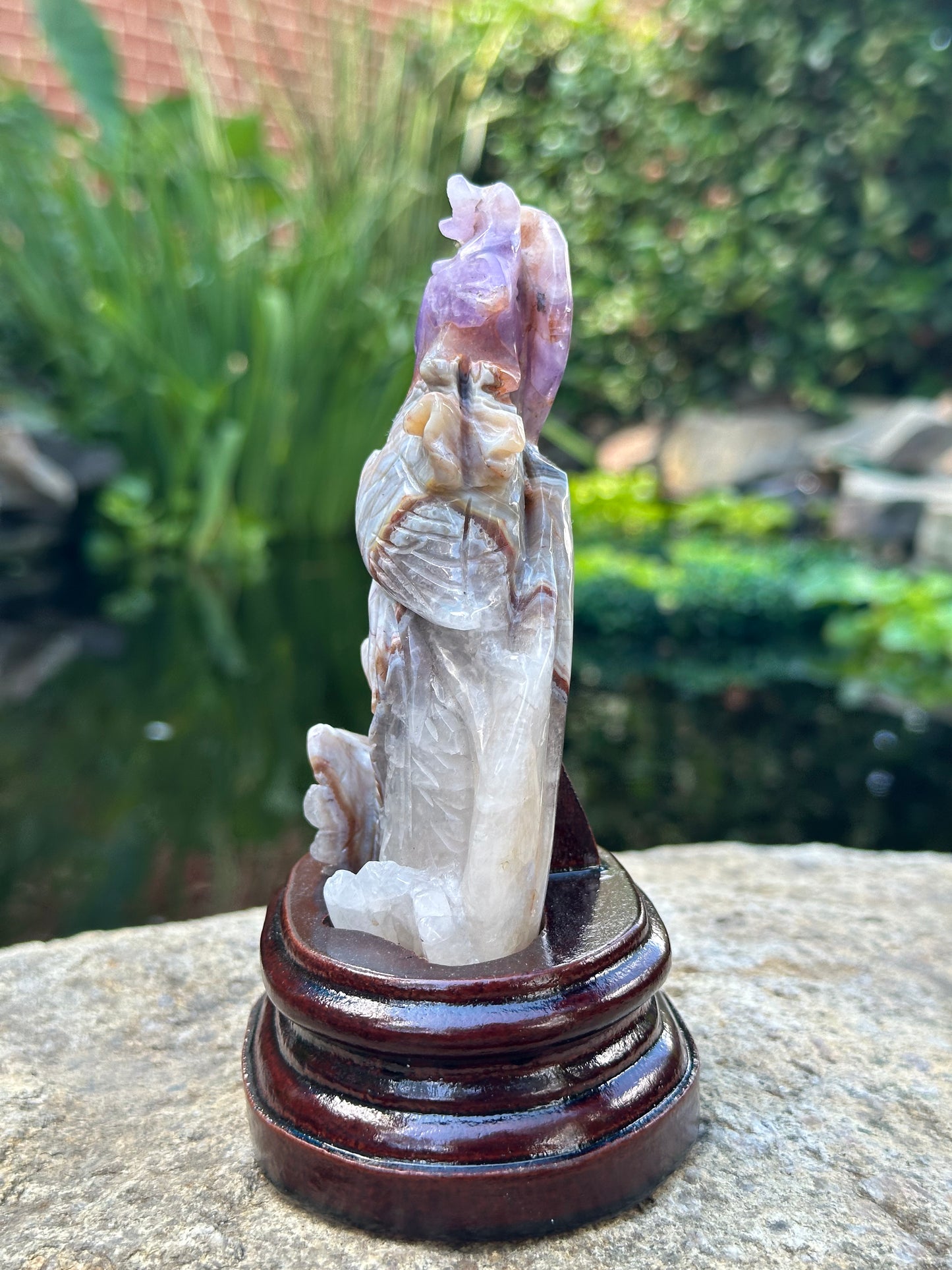 Amethyst Phoenix Carving