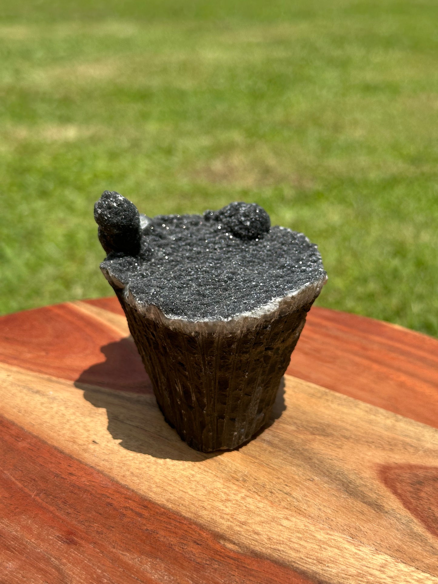 Brazilian Black Sugar Druzy Cupcake Amethyst
