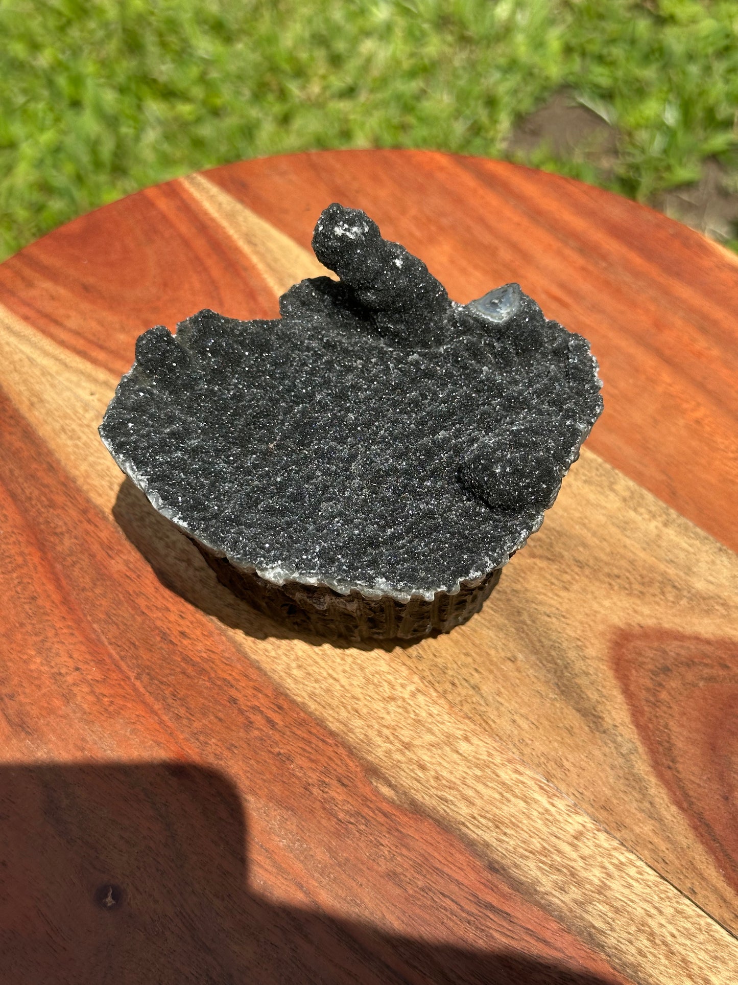 Brazilian Black Sugar Druzy Cupcake Amethyst