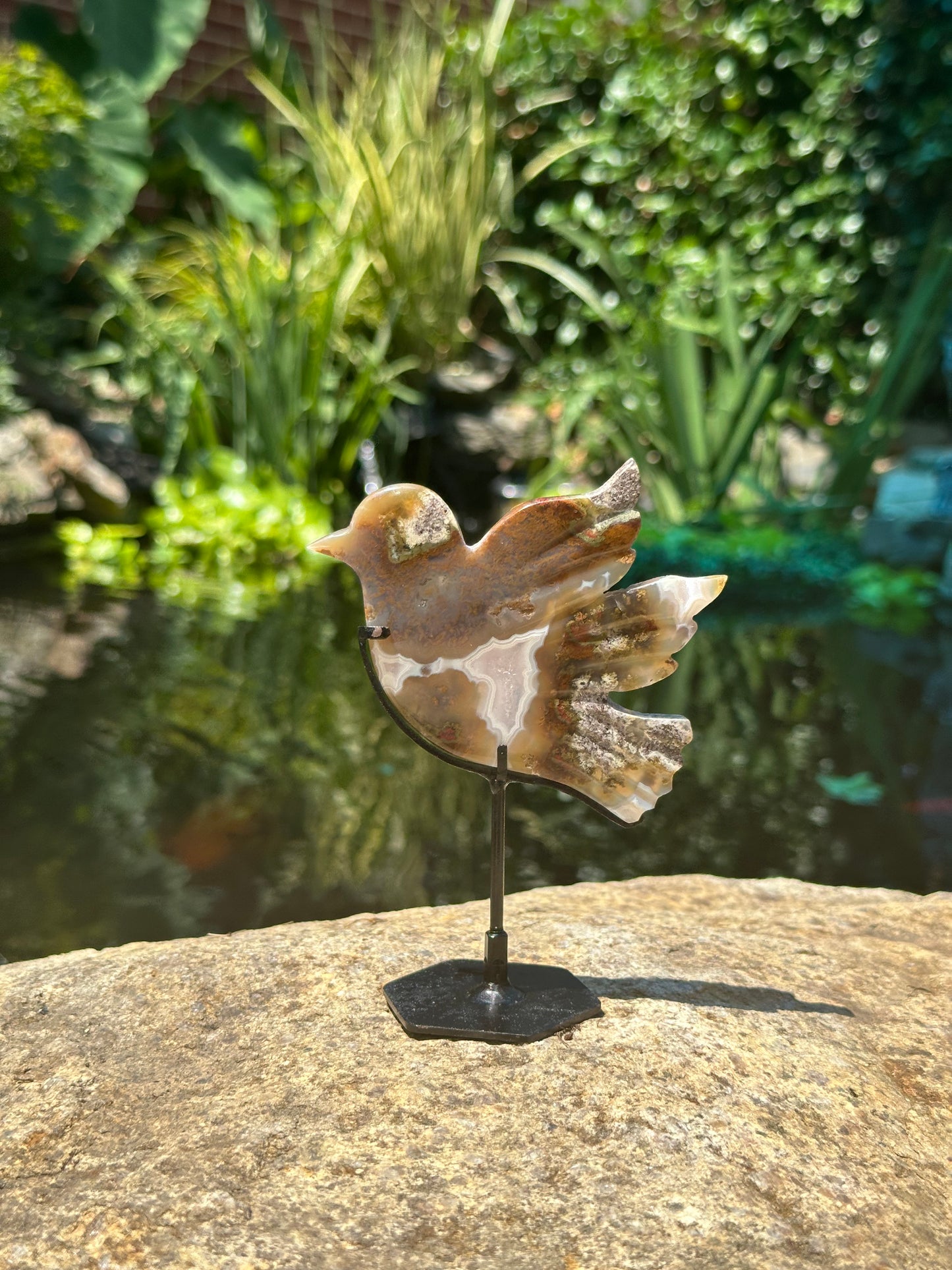 Scenic Moss Agate Bird “A”